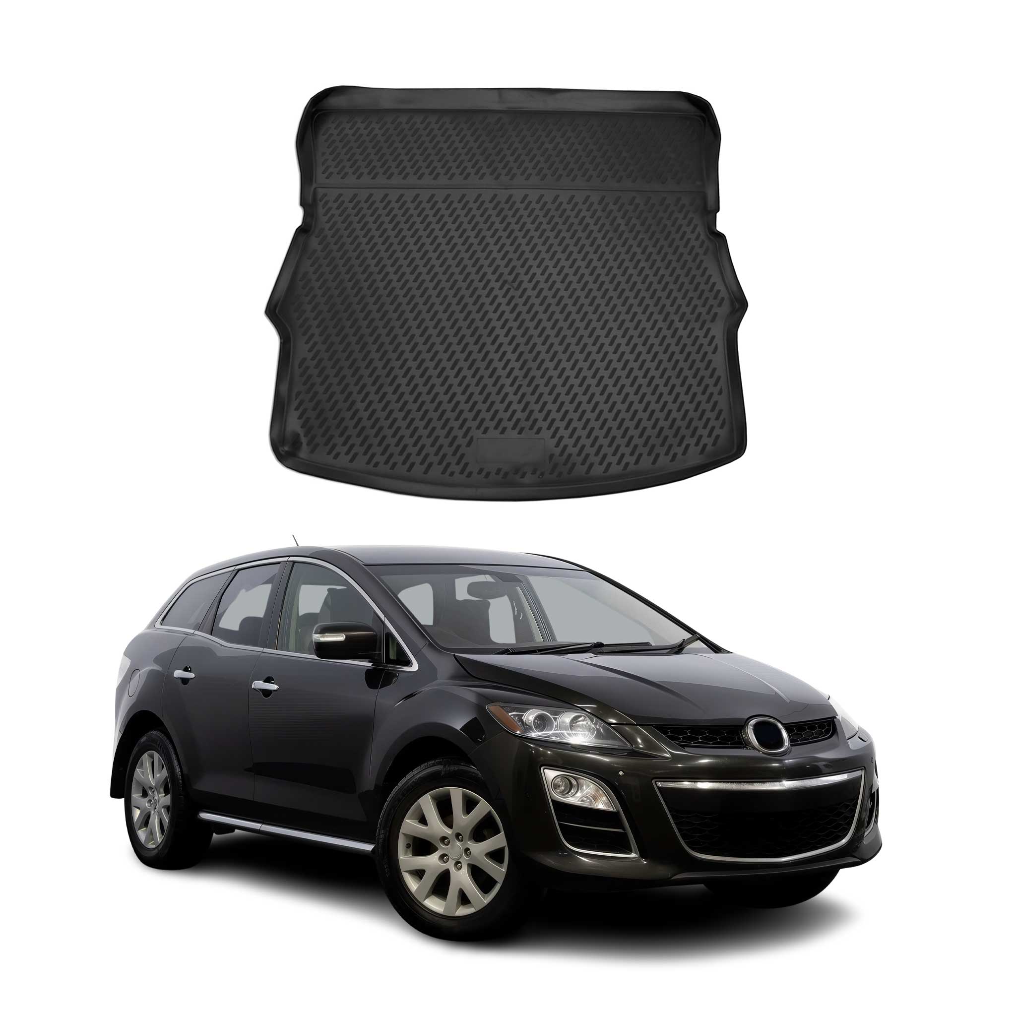 Kofferraummatte Kofferraumwanne für Mazda CX-7 2006-2012 Gummi TPE Schwarz