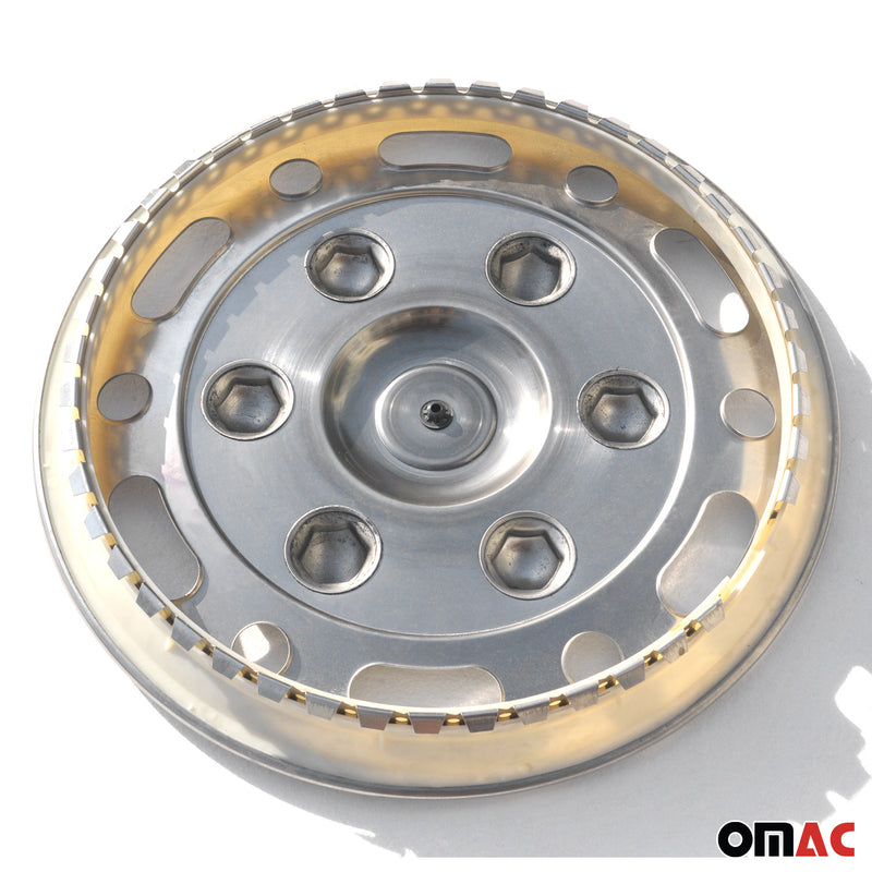 4x Radkappen Radzierblenden Radblenden 16" für Ford Stahl Silber