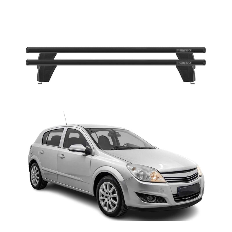 Menabo Dachträger Grundtäger für Opel Astra H 2004-2010 75kg Alu Schwarz 2 tlg