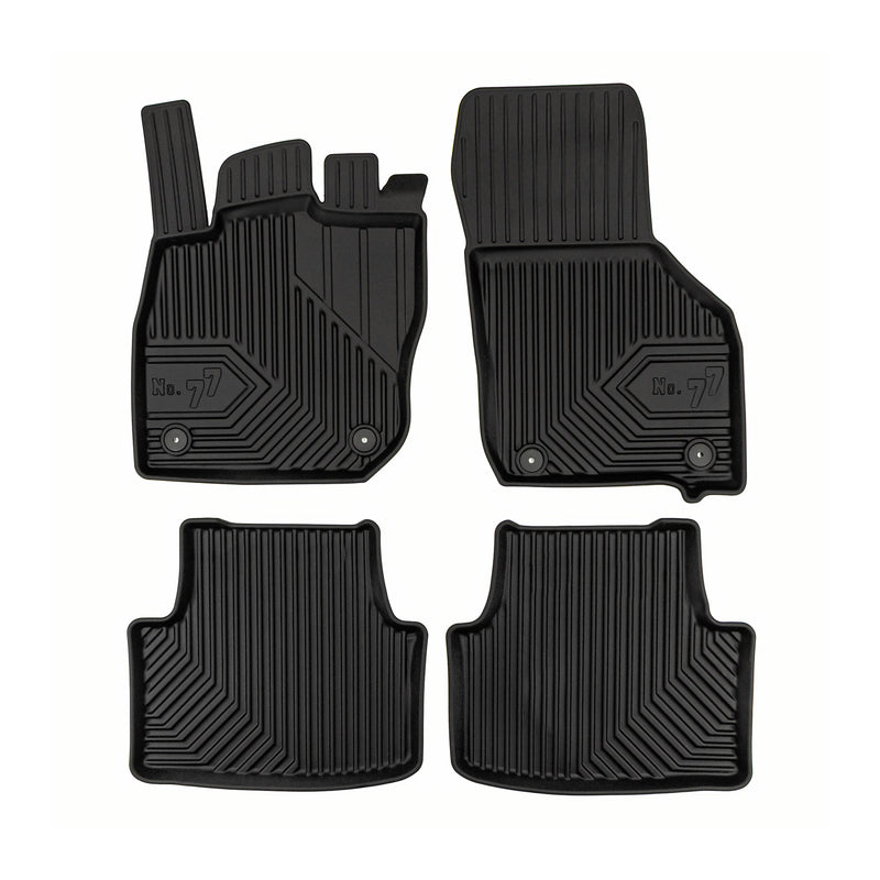 Fußmatten Gummimatten für Skoda Octavia IV Mild Hybrid 2019-25 TPE Schwarz 4 tlg