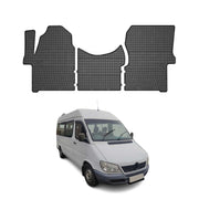 OMAC Gummi Fußmatten für Mercedes Sprinter W906 2006-2018 Automatten Schwarz 3x