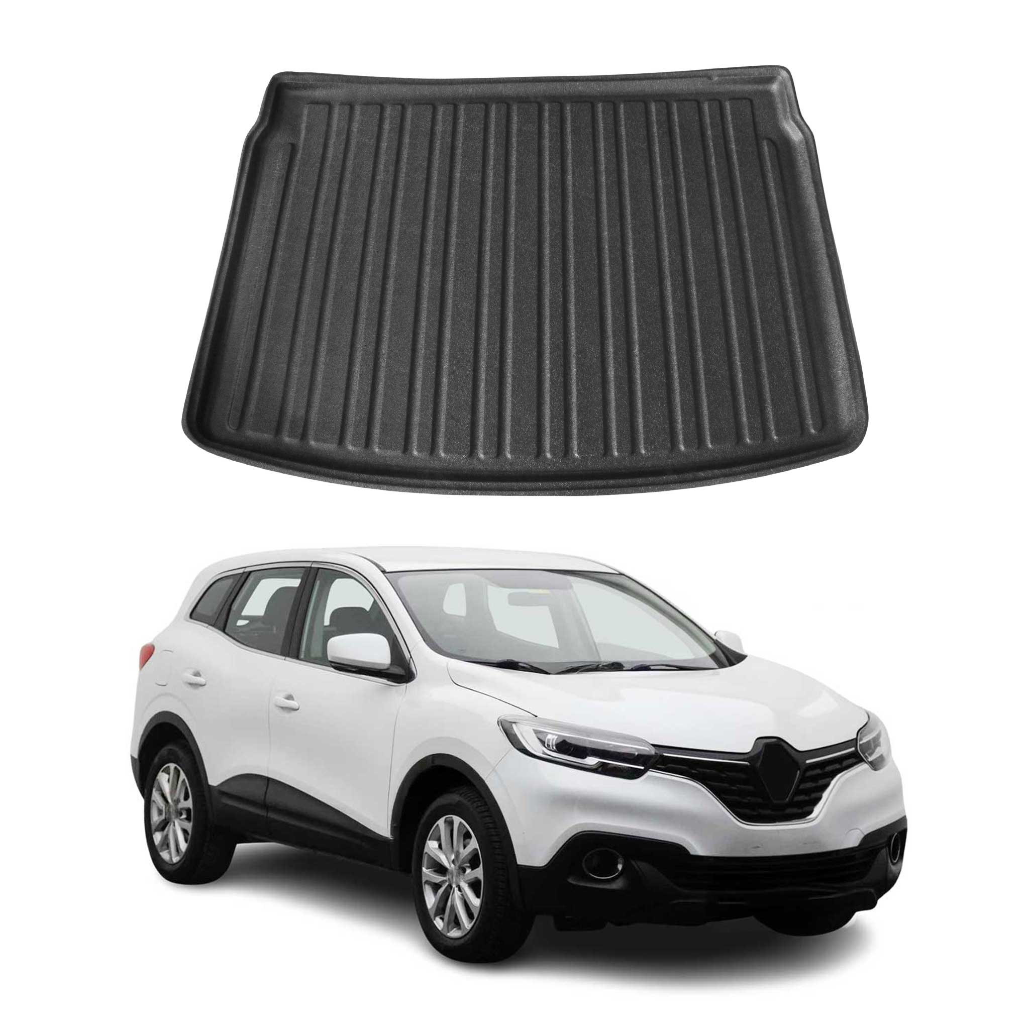 Kofferraumwanne Laderaumwanne für Renault Kadjar 2015-2022 Gummi TPE Schwarz