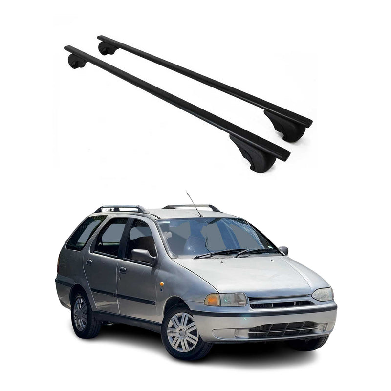Dachträger Gepäckträger für Fiat Palio Weekend 1996-2011 Metall Schwarz 2x