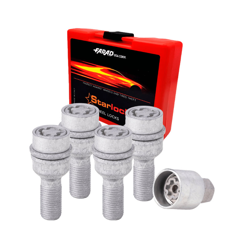 Radschloss Radschrauben Satz für VW Sharan 1995-2020 Silber 4tlg M14X1.5