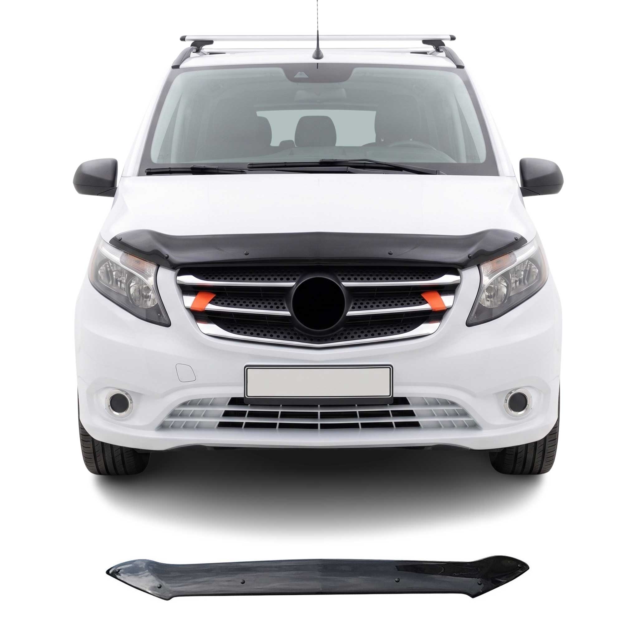 Motorhaube Deflektor Insektenschutz für Mercedes Vito W447 2014-2026 Dunkel