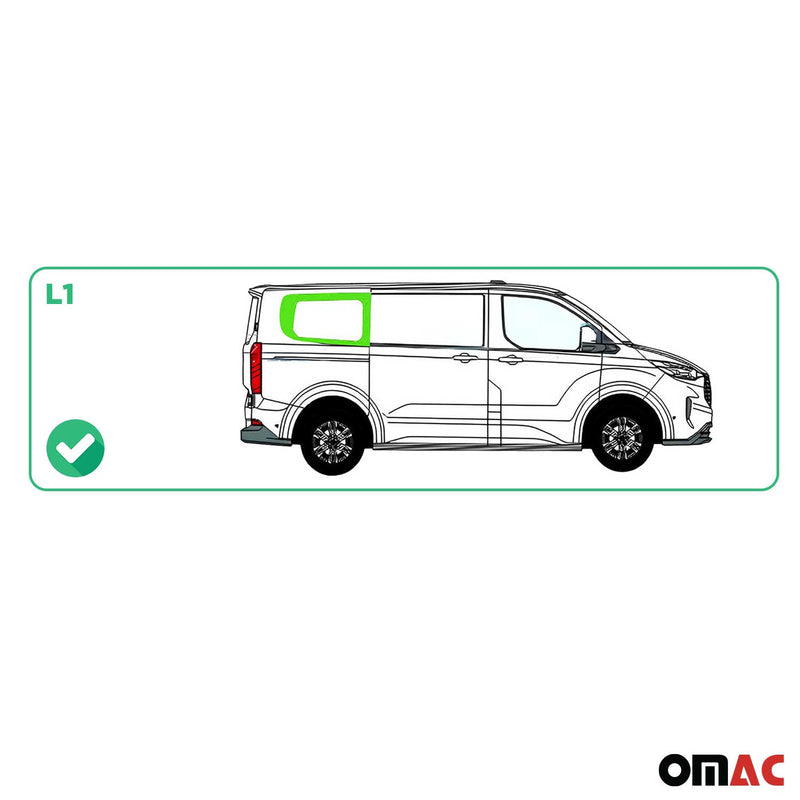 Seitenfenster Sicherheitsglas für Ford Transit Custom ab 2023 Hinten Rechts L1