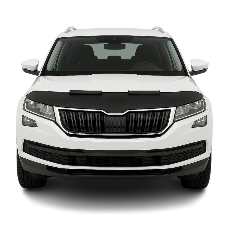 Haubenbra Steinschlagschutz Bonnet Bra für Skoda Kodiaq 2016-2025 Schwarz Halb