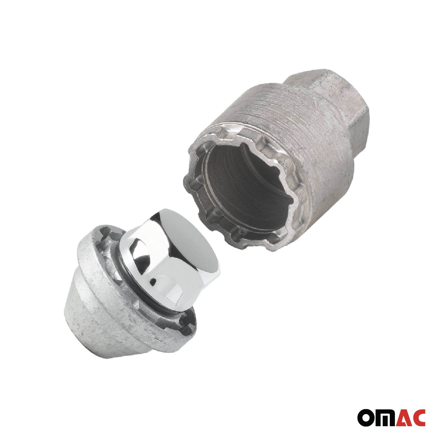 Radschloss Satz Radschrauben für Volvo V50 2004-2012 Silber 4x M12X1,5