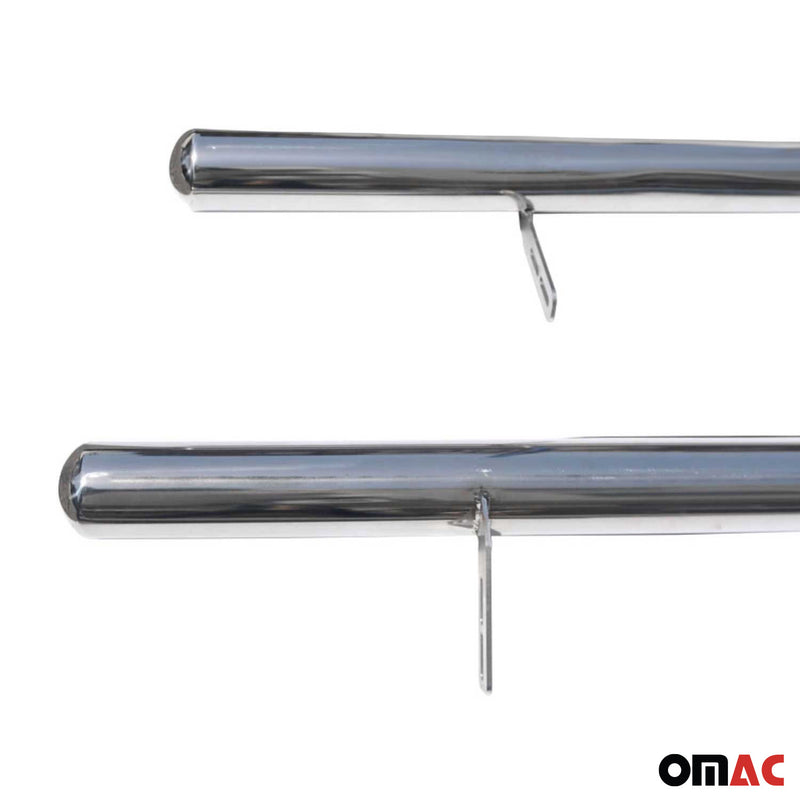 Stahl Trittbretter Schwellerrohre für Mercedes Sprinter W906 L3/L4 Grau ø70