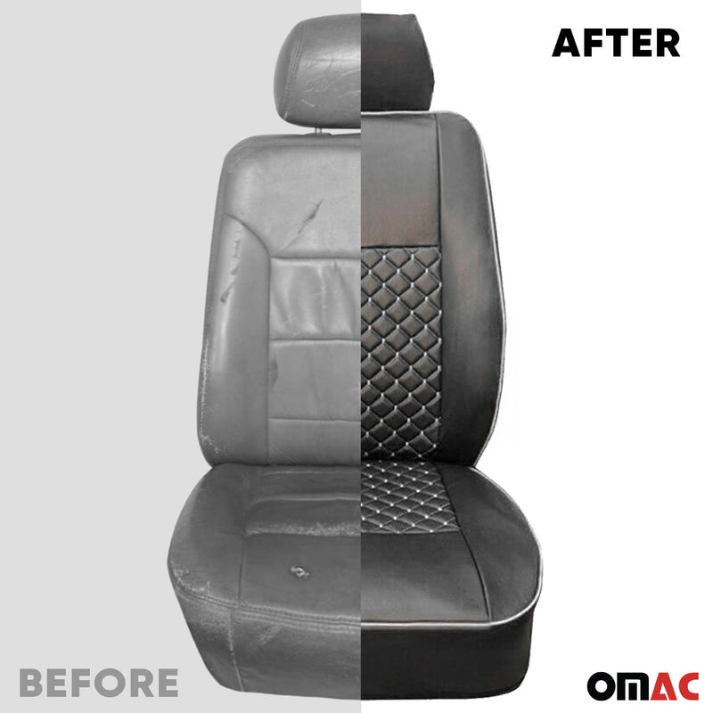 Sitzbezüge Schonbezüge für Mercedes Vito W639 2003-2014 Kunstleder Schwarz Weiß