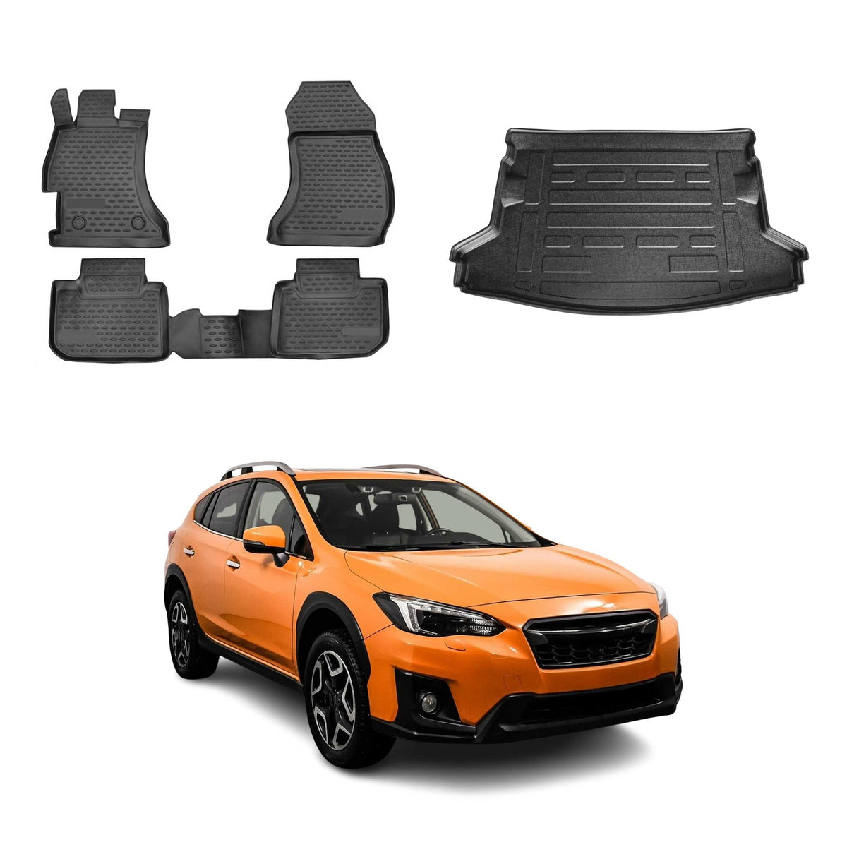 OMAC Fußmatten & Kofferraumwanne Set für Subaru XV 2012-2017