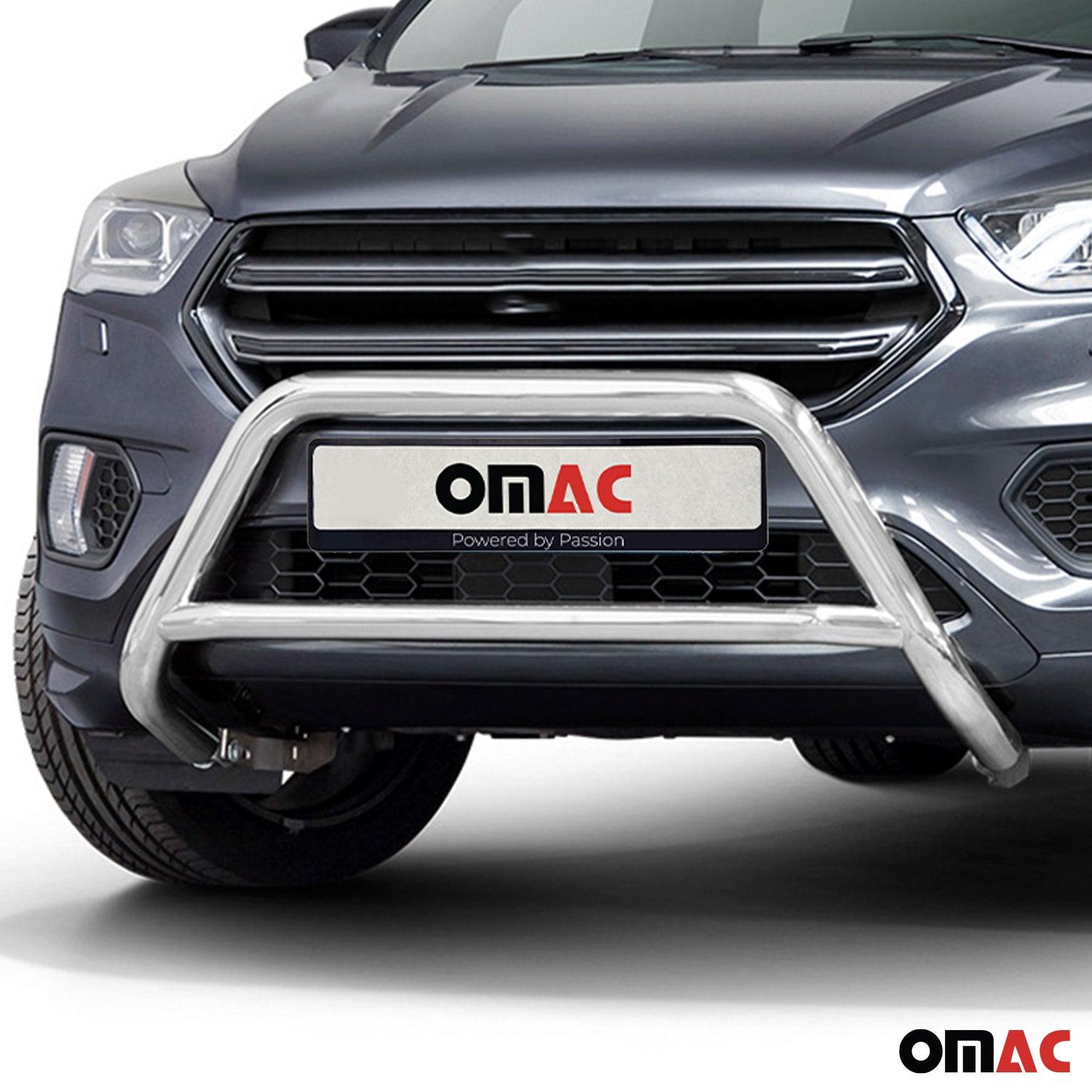 Frontbügel Schutz Frontschutzbügel für Ford Kuga II 2017-19 FL ABE Stahl Silber
