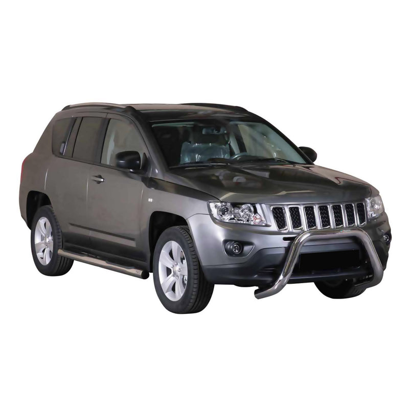 Frontbügel Frontschutzbügel für Jeep Compass 2011-2016 ø76mm Stahl Silber Schutz