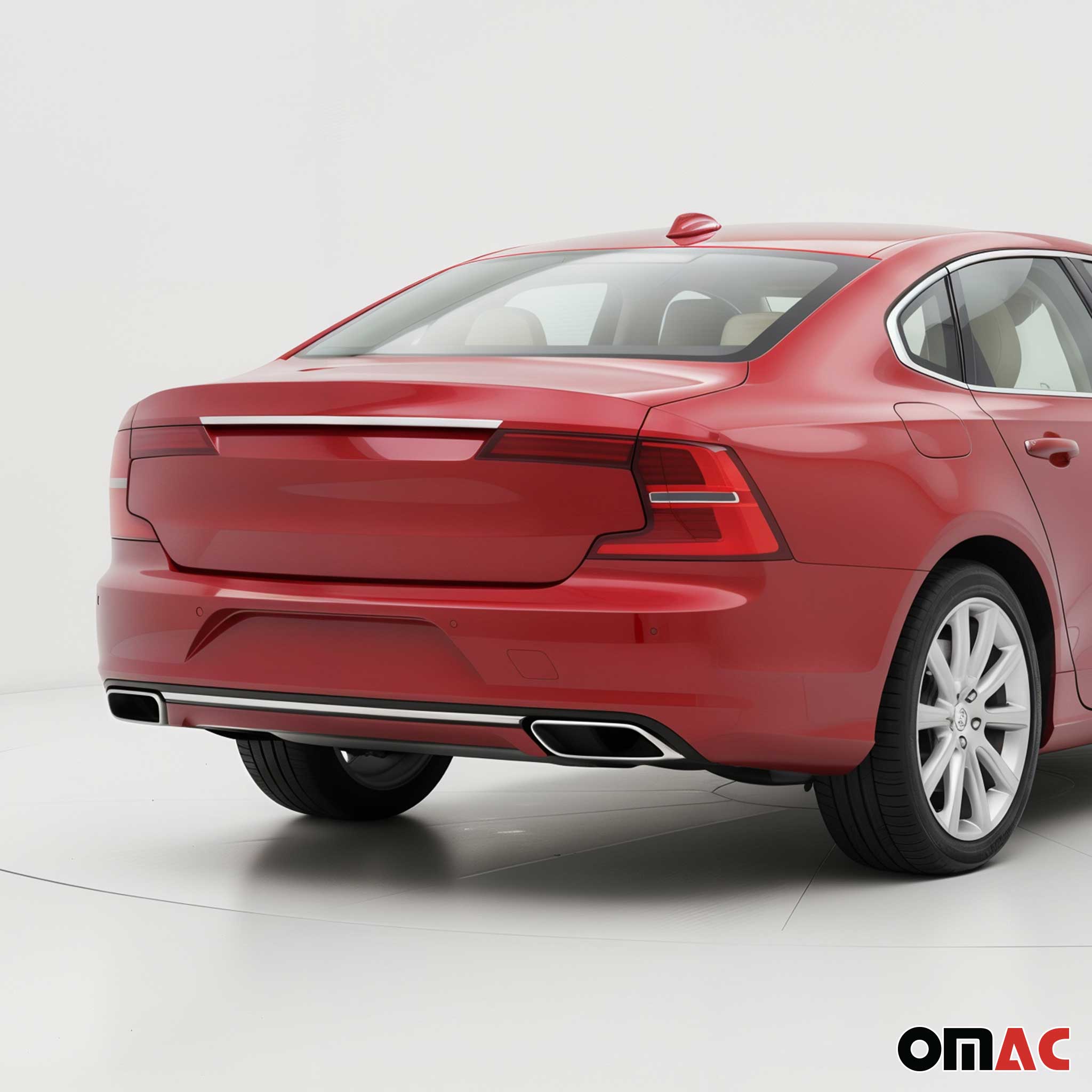 Kofferraumleiste Heckklappe Leiste für Volvo S90 2016-2020 Limo Edelstahl Chrom