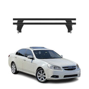 Menabo Dachträger Grundträger für Chevrolet Epica 2005-2011 Alu Schwarz 2tlg