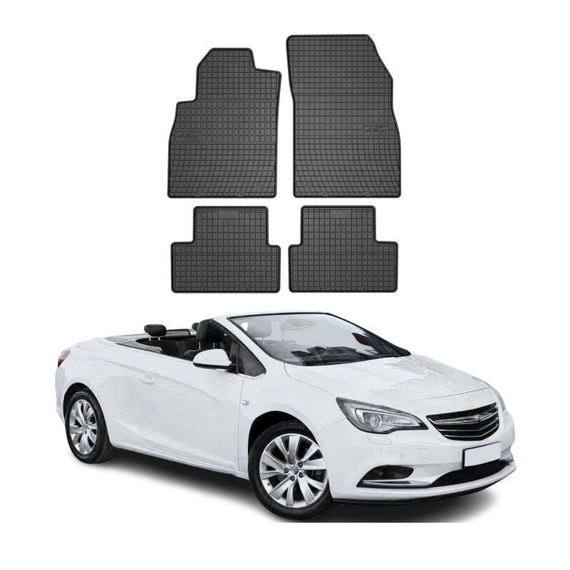 OMAC Gummi Fußmatten für Opel Cascada 2013-2019 Automatten Gummi TPE Schwarz 4x