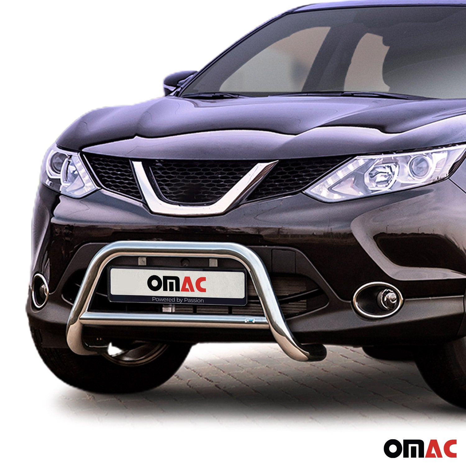 Frontbügel Frontschutzbügel für Nissan Qashqai 2013-2017 mit ABE Stahl Silber