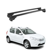 Dachträger Grundträger für Dacia Sandero Stepway I 2009-12 TÜV Alu Schwarz 2x