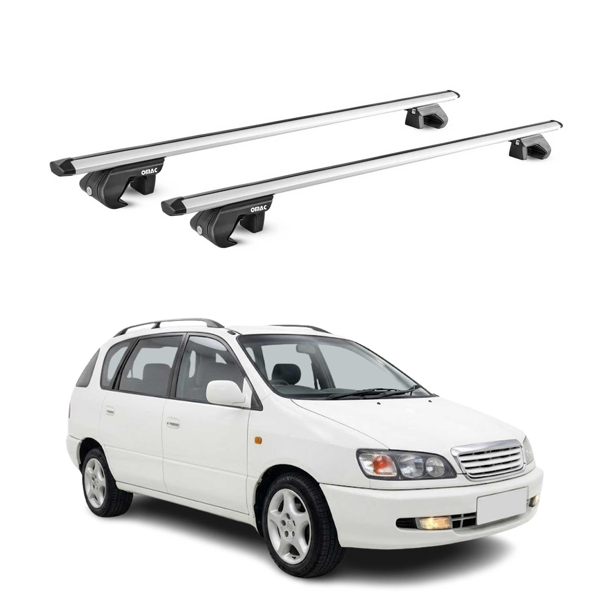 Dachträger Grundtäger für Toyota Picnic 1996-2001 90kg Alu Grau 2x ABE