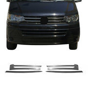 Kühlergrill Leisten Grillleisten für VW T5 2009-2015 Edelstahl Dunkel Chrom 4tlg