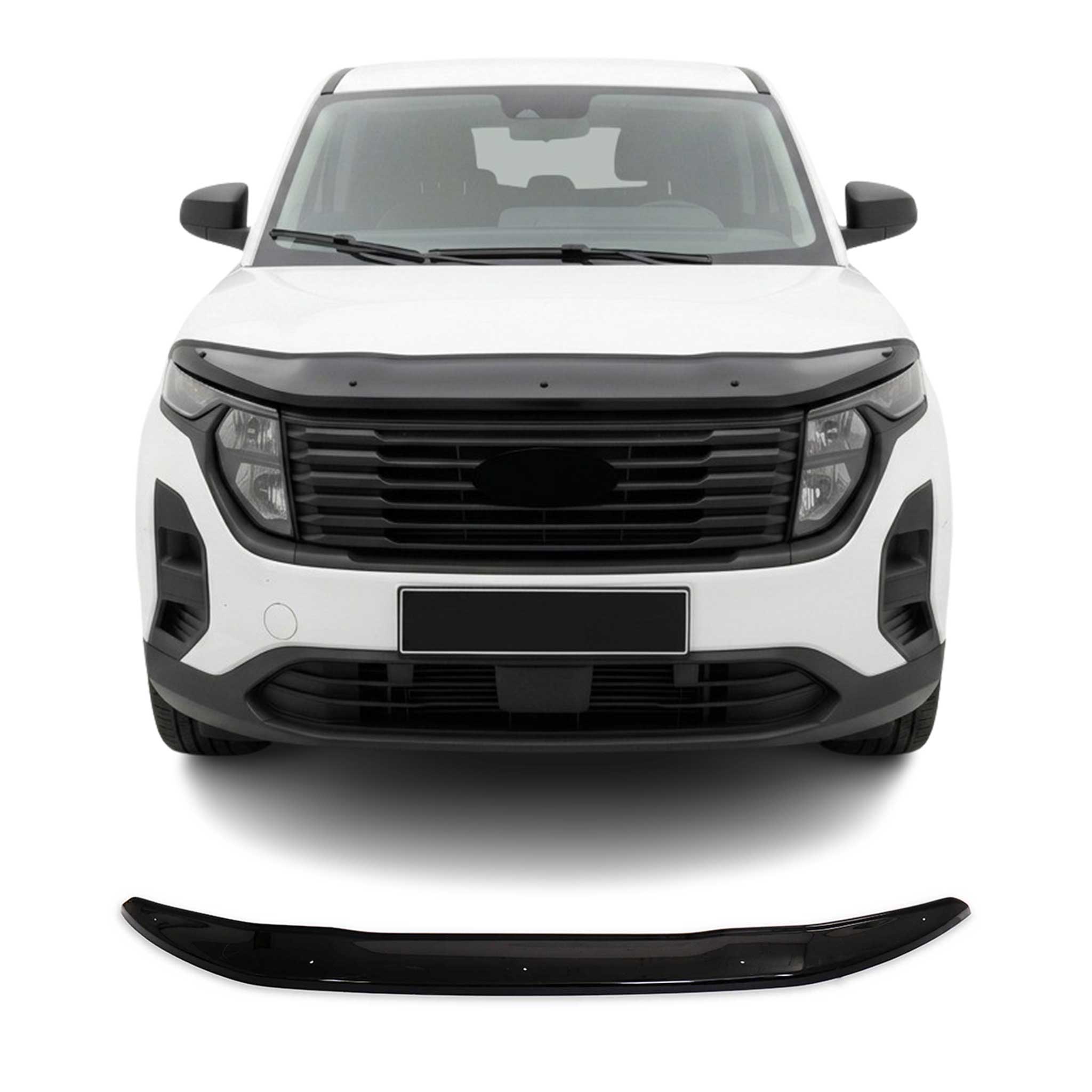 Motorhaube Deflektor Insekten für Ford Transit Courier 2023-2026 ABS Schwarz
