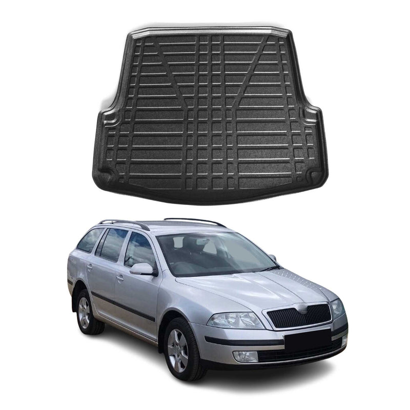 Kofferraumwanne Laderaumwanne für Skoda Octavia 2004-2013 Gummi TPE Schwarz