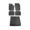 Fußmatten & Kofferraumwanne Set für Volvo S90 2016-2021 Gummi TPE Schwarz 5x