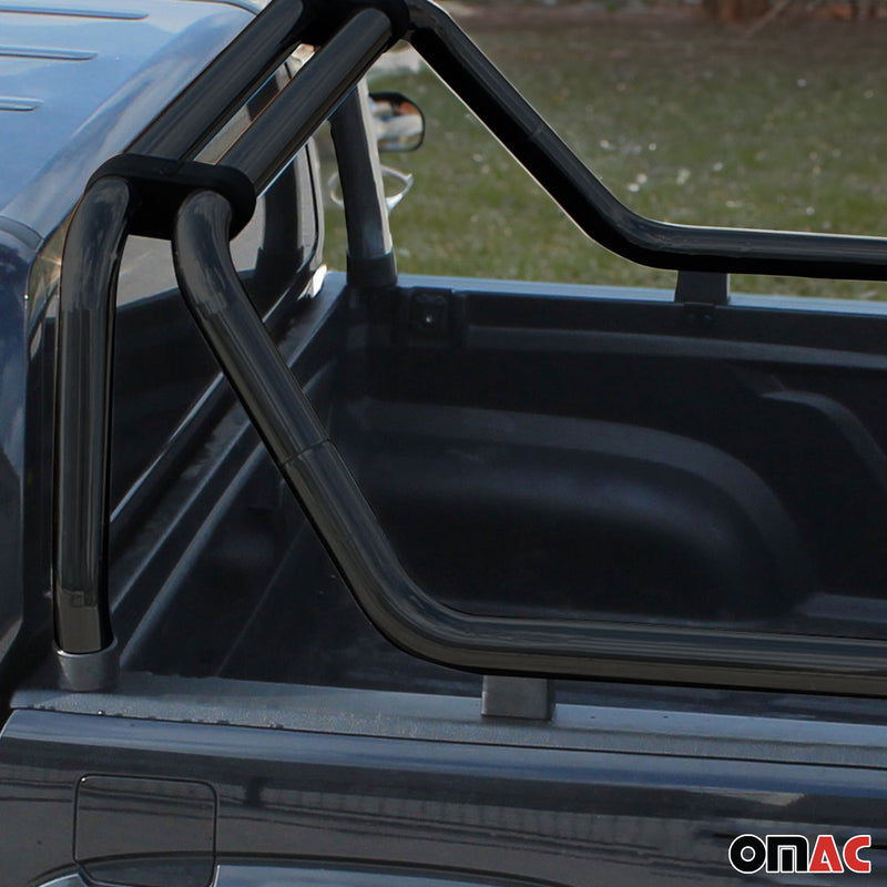 Überrollbügel Rollbar für Nissan Navara 2006-2015 Gefärbten Stahl Schwarz