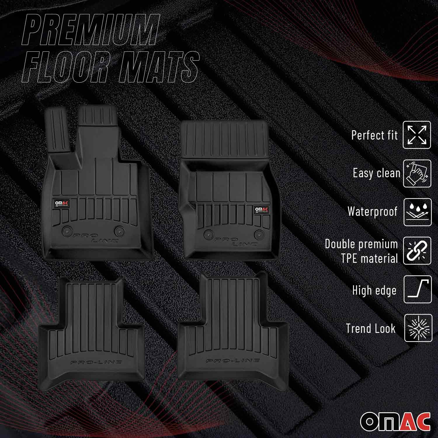 OMAC Gummi Fußmatten für Alfa Romeo Stelvio 2016-2026 Premium Gummi Schwarz 4tlg