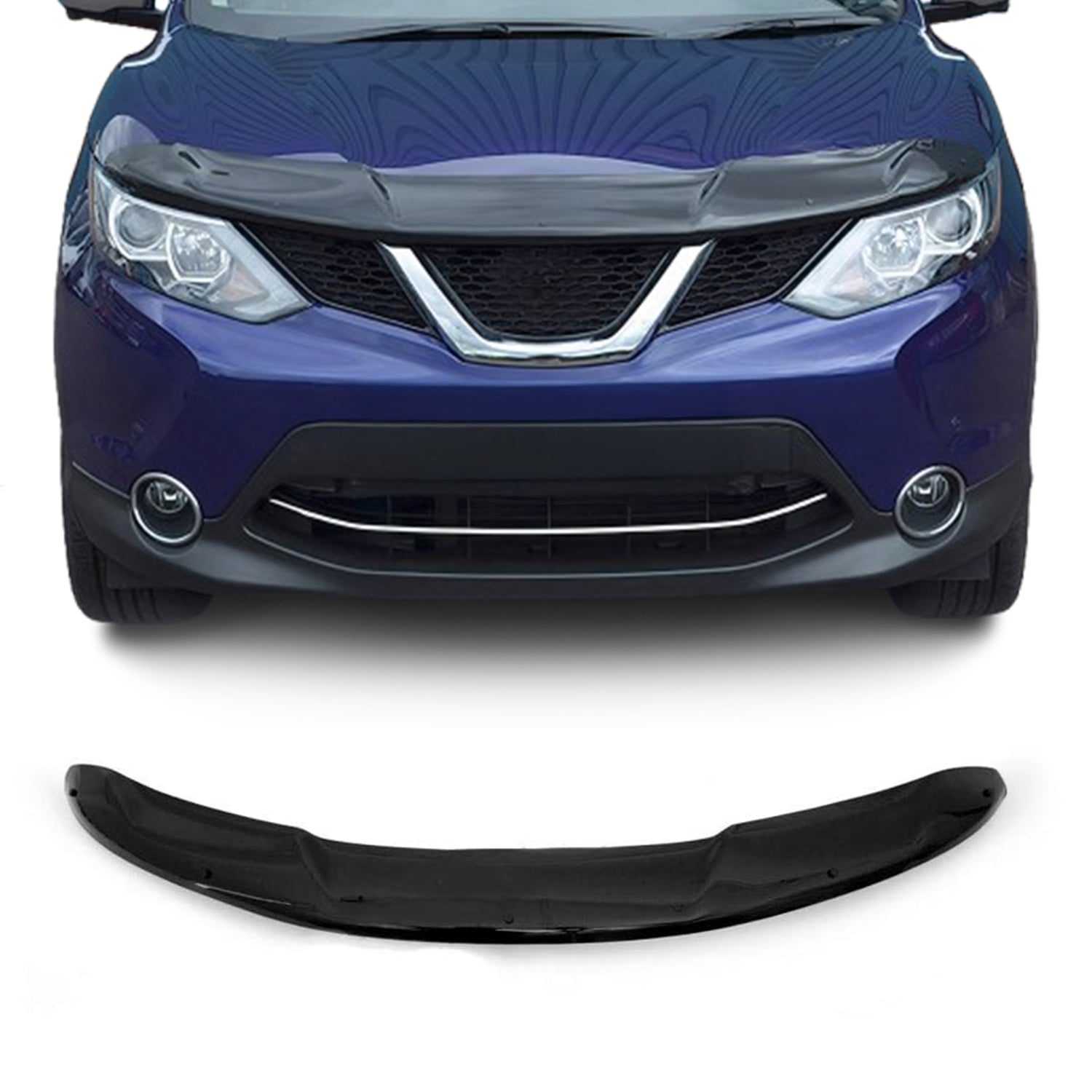 Motorhaube Deflektor Insektenschutz für Nissan Qashqai J11 2014-2017 Dunkel