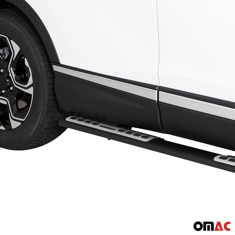 Edelstahl Seitenschweller Schwellerrohre für Honda CR-V 2019-2022 Schwarz