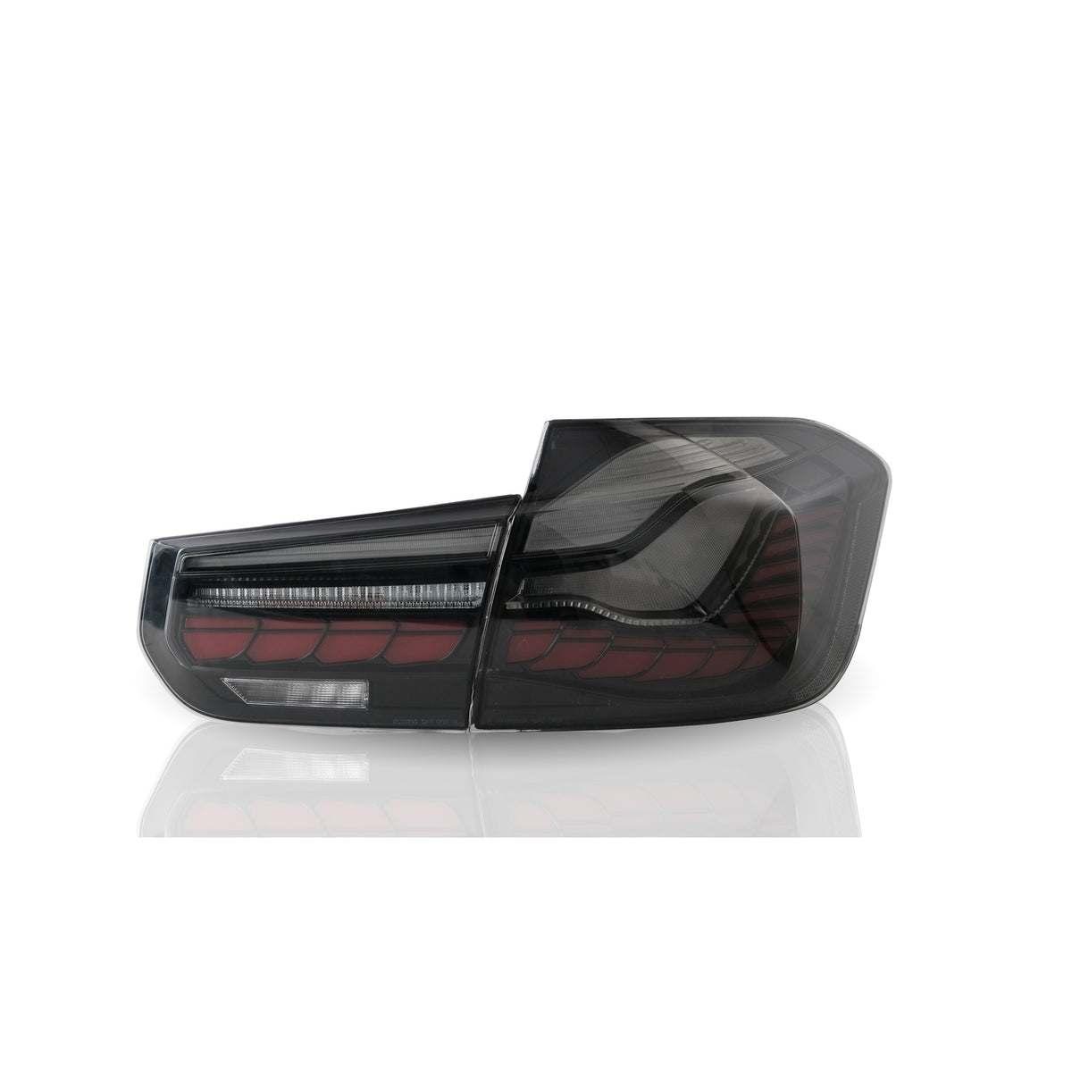 JOM OLED/LED Rückleuchten für BMW F30 Limousine 2011-2019 dunkel Rot Rauchgrau