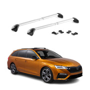 Dachträger Grundtäger für Skoda Octavia mk4 Kombi 2020-2025 100kg Alu Silber ABE