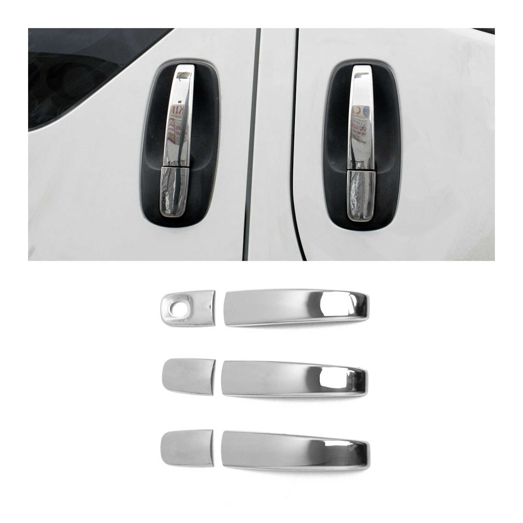 Türgriff Blende Türgriffkappen für Opel Vivaro A 2001-2014 Edelstahl Silber 6tlg