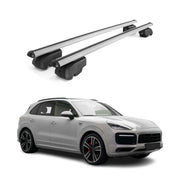 Dachträger Gepäckträger für Porsche Cayenne 2018-2023 ABE Aluminium Grau 2x