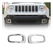 Nebelscheinwerfer Rahmen Chrom für Jeep Renegade 2014-19 Edelstahl Gebürstet 2x
