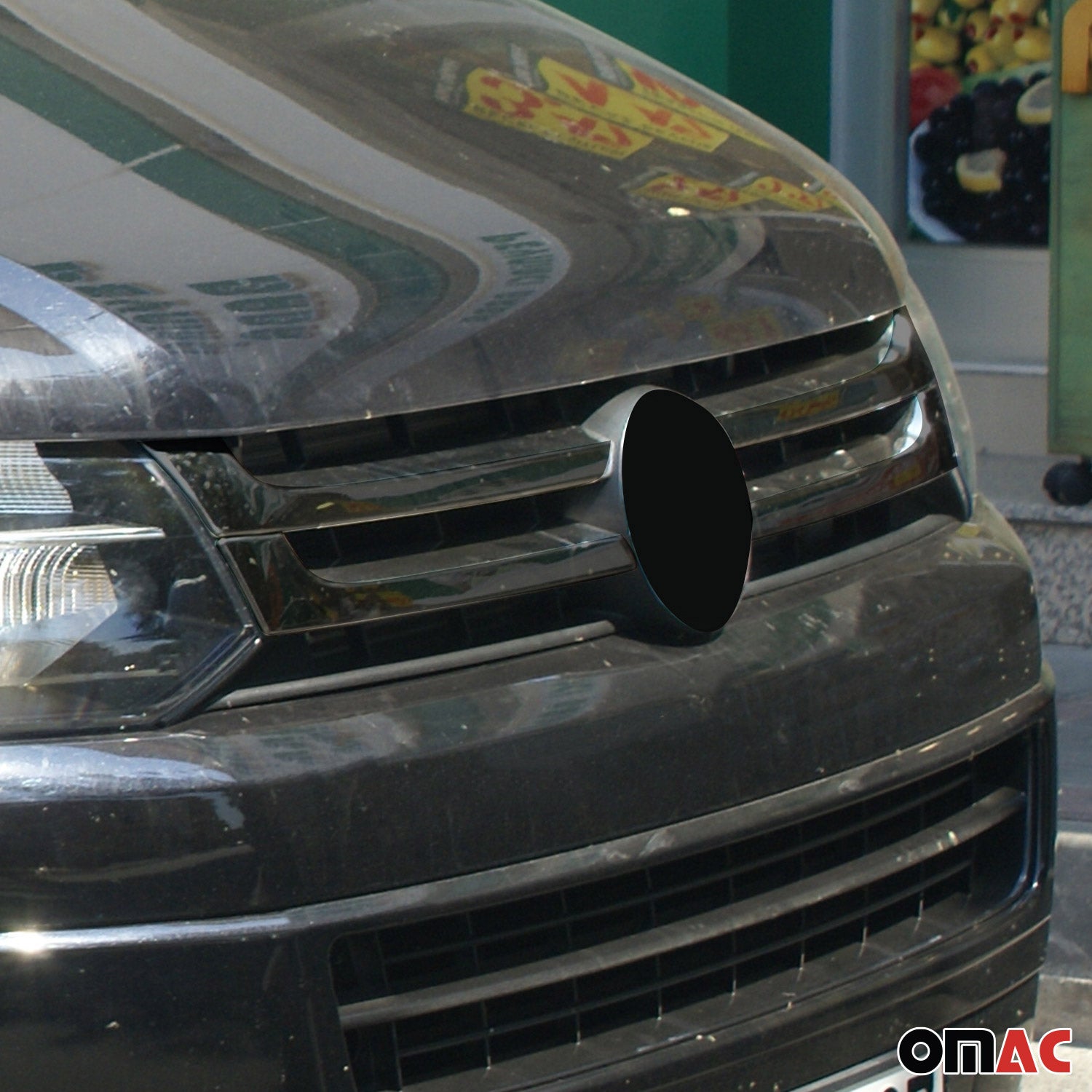 Kühlergrill Leisten Grillleisten für VW T5 2009-2015 Edelstahl Dunkel Chrom 4tlg