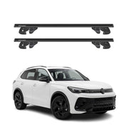 Dachträger Grundtäger für VW Tiguan III 2023-2026 Alu 90kg TÜV Schwarz 2tlg