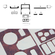 Innenraum Dekor Cockpit für Fiat Scudo / Peugeot Expert 1996-07 Wurzelholz 9tlg
