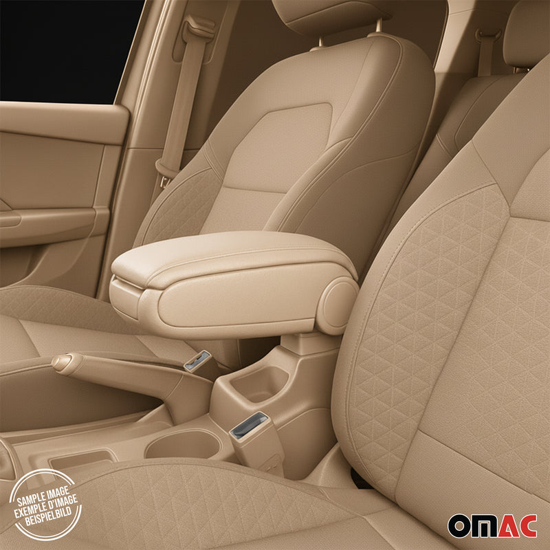 Mittelarmlehne Armlehne für Skoda Roomster 2006-2015 PU-Leder ABS Beige