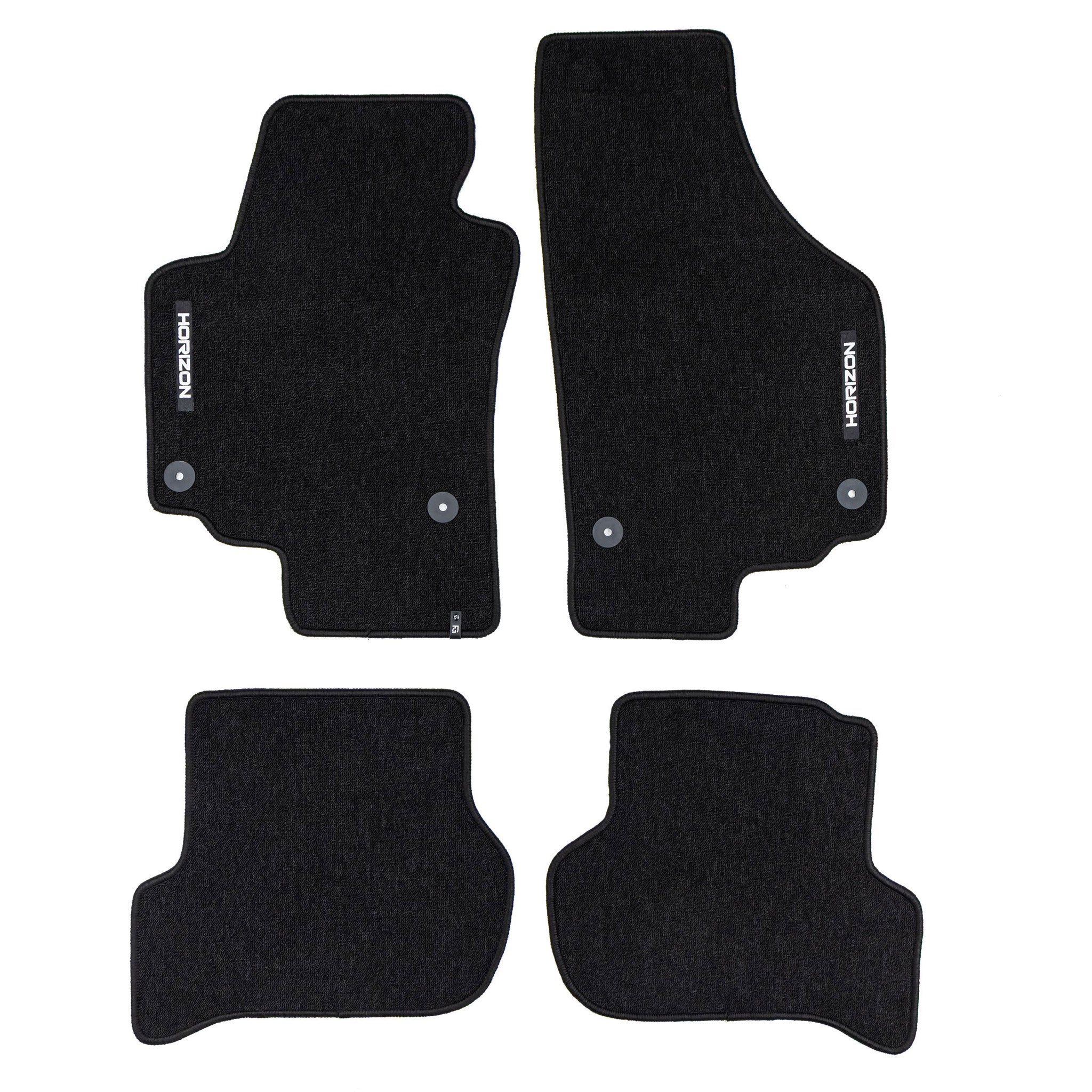 Velours Fußmatten für Seat Altea 2008-15 FL Autoteppich Automatten Schwarz 4 tlg