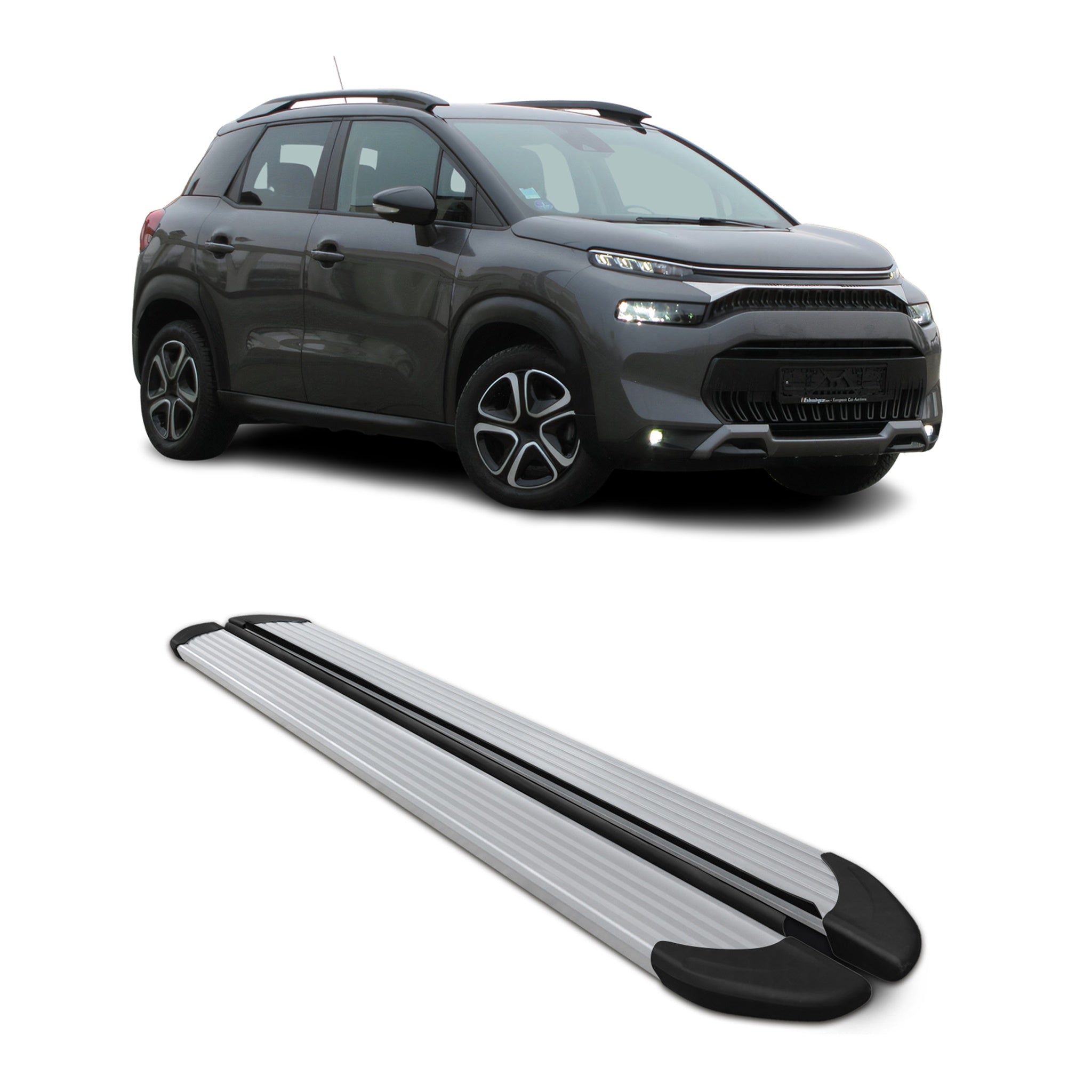 Seitenschweller Trittbretter Schweller für Citroen C3 Aircross 2017-2024 Alu
