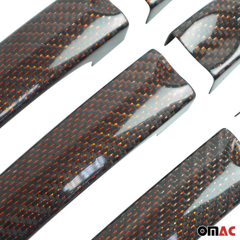 Türgriff Blende Türgriffkappen für VW Caddy 2015-2020 4Tür Kohlefaser Rot 6x