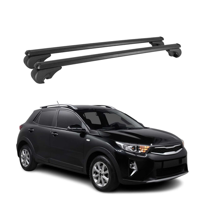 Dachträger für Kia Stonic 2017-2025 Gepäckträger Grundträger Alu Schwarz 2x