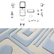Innenraum Dekor Cockpit für VW Touran 2010-2015 Aluminium Optik 17tlg