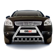 Frontbügel Frontschutzbügel für Nissan Qashqai +2 2007-2010 mit ABE Stahl Silber