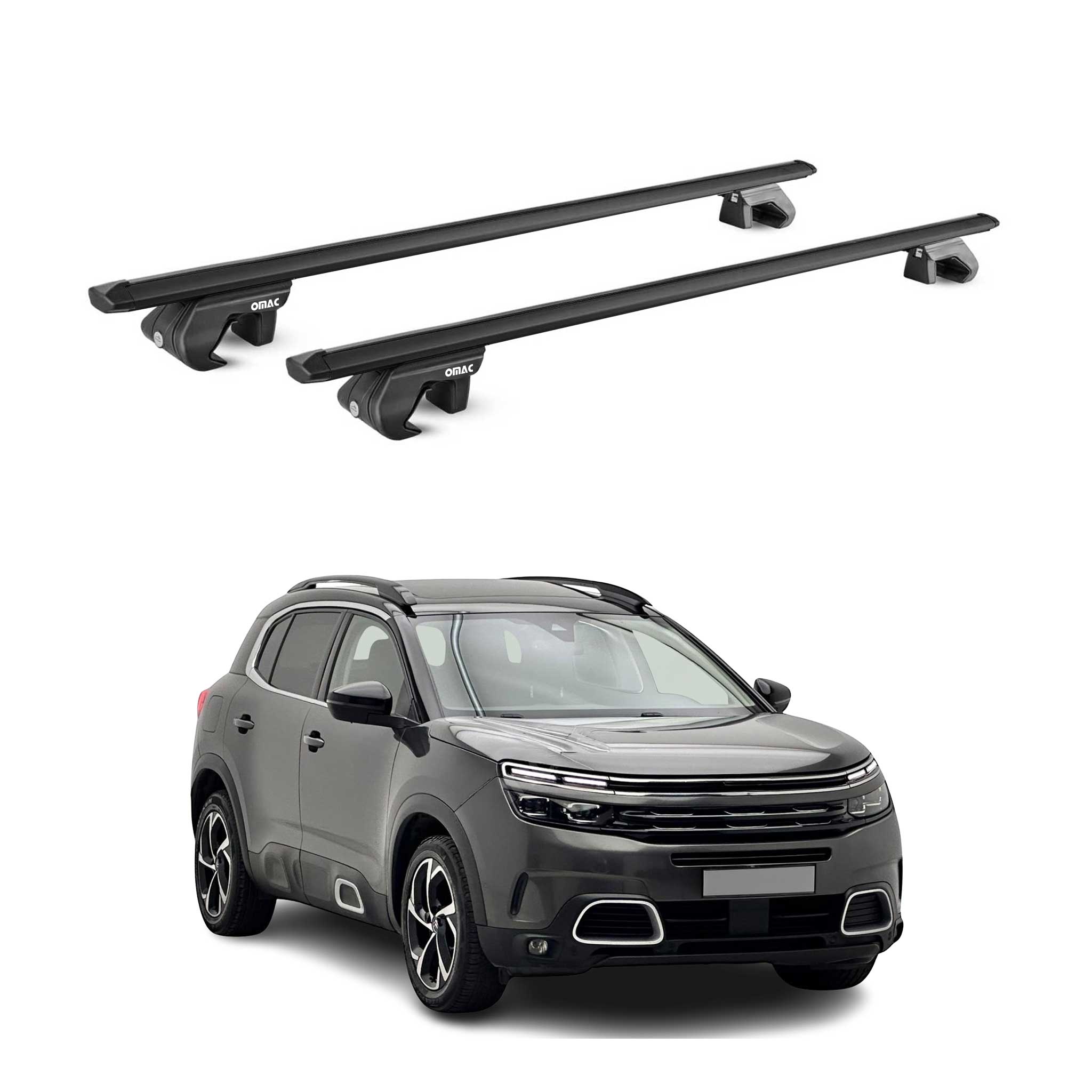 Dachträger Grundtäger für Citroen C5 Aircross 2018-2025 90kg Alu Schwarz ABE