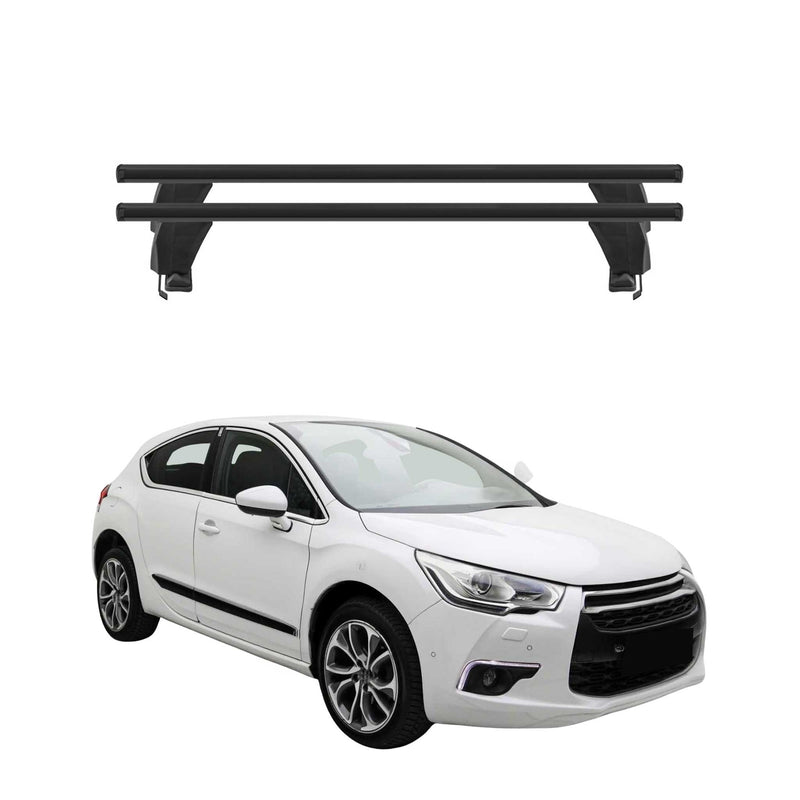 Menabo Dachträger Grundtäger für Citroen DS4 2011-2015 50kg Alu Schwarz 2 tlg
