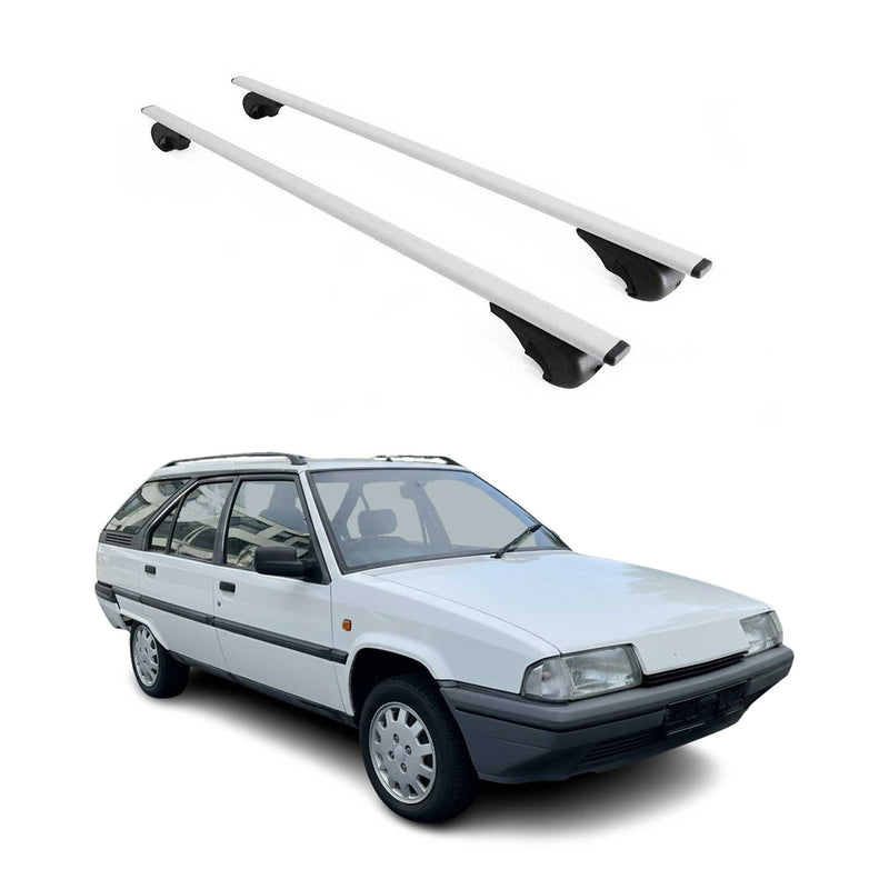 Dachträger Grundtäger für Citroen BX Kombi 1982-1995 75kg Metall Silber 2 tlg