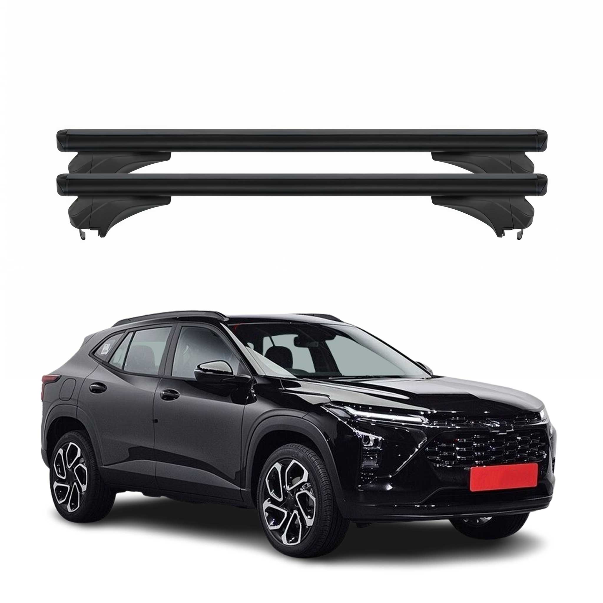 Menabo Dachträger Grundtäger für Chevrolet Trax 2023-2026 Aluminium Schwarz 2tlg
